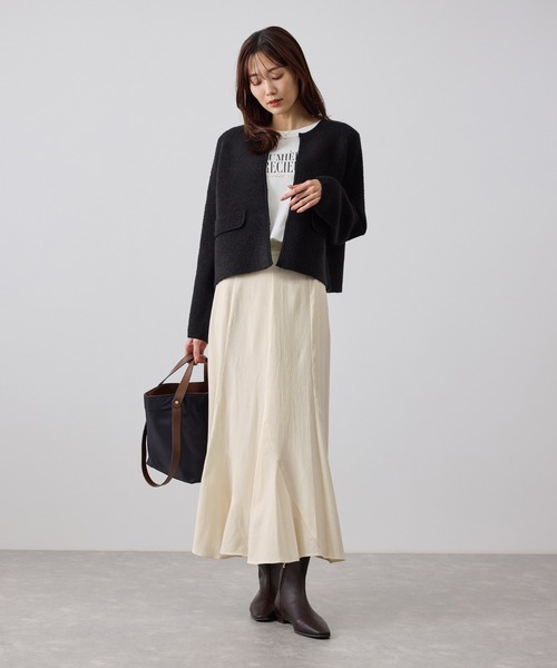 ROPE' PICNIC(ロペピクニック)の「フレア シルエット エスカルゴ スカート(スカート・レディース・キナリ/チャコールグレー・FREE)」の10枚目の写真