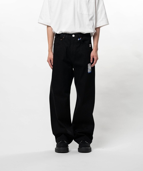 MIHARAYASUHIRO(ミハラヤスヒロ)の「【in・stru(men-tal)./ インストールメンタル】ONE WASHED SELVAGE DENIM STRAIGHT PANTS(デニムパンツ・メンズ・ブラック/インディゴブルー・44/46)」の2枚目の写真