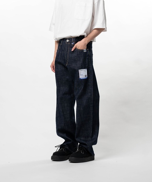 MIHARAYASUHIRO(ミハラヤスヒロ)の「【in・stru(men-tal)./ インストールメンタル】ONE WASHED SELVAGE DENIM STRAIGHT PANTS(デニムパンツ・メンズ・ブラック/インディゴブルー・44/46)」の5枚目の写真