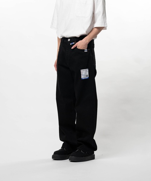 MIHARAYASUHIRO(ミハラヤスヒロ)の「【in・stru(men-tal)./ インストールメンタル】ONE WASHED SELVAGE DENIM STRAIGHT PANTS(デニムパンツ・メンズ・ブラック/インディゴブルー・44/46)」の3枚目の写真