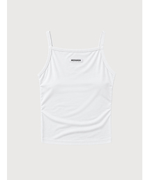 MEENDERI（ミーンデリ）の「BASIC LOGO ノースリーブ - ホワイト（Tシャツ/カットソー）」