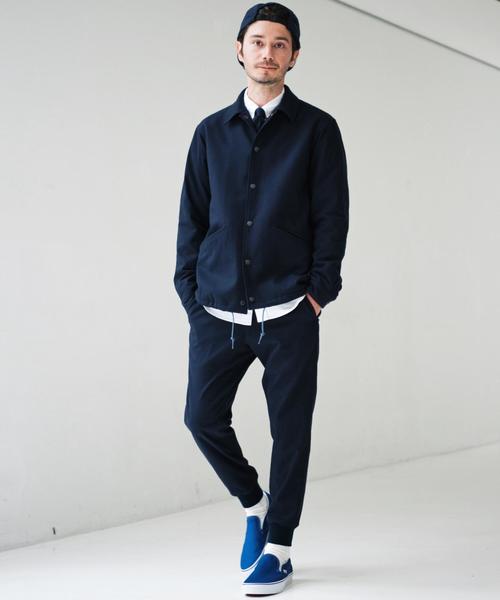 green label relaxing（グリーンレーベルリラクシング）の「■■■【WEB限定】BC★★TR ストレッチ コーチジャケット（カバーオール・メンズ・ネイビー/ダークグレー・LARGE/SMALL/MEDIUM）」の4枚目の写真