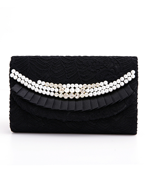 ビジュー レースクラッチバッグ 結婚式 ドレススーツパーティーや二次会 同窓会対応 クラッチバッグ Pourvous プールヴー のファッション通販 Zozotown