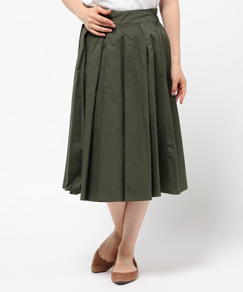 rps（アールピーエス）の「ウエストタックフレアースカート（スカート・レディース・ブラック/カーキ/キャメル/ボルドー/ダークグリーン/マスタード/グレイッシュベージュ/ネイビー/ピンク/ミント/グレー・M）」の20枚目の写真