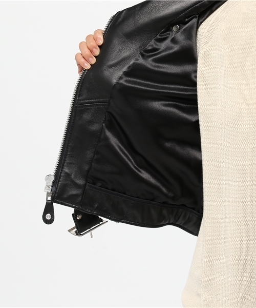 schott（ショット）の「Schott 【218W LAMB ONE STAR】ライダースジャケット（ライダースジャケット・レディース・ブラック・S）」の13枚目の写真