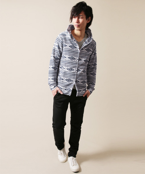 THE CASUAL(カジュアル)の「スラブインレイジップパーカー(パーカー・メンズ・グレー/杢グレー/ホワイト/ホワイト系その他/ブラック/ブラック系その他・L/M)」の14枚目の写真