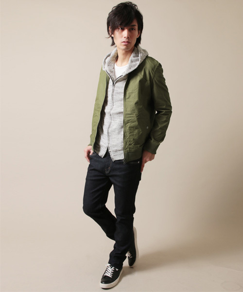 THE CASUAL(カジュアル)の「スラブインレイジップパーカー(パーカー・メンズ・グレー/杢グレー/ホワイト/ホワイト系その他/ブラック/ブラック系その他・L/M)」の16枚目の写真