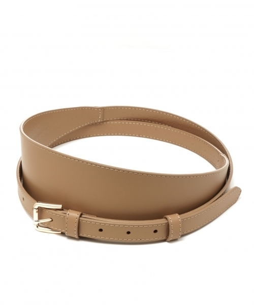 A part by（アパートバイ）の「リアルレザーベルト  746745 （ベルト・レディース・キャメル/ブラック/ダークブラウン/ブラウン・FREE）」の6枚目の写真