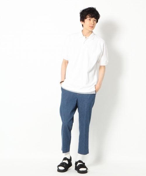 GLOBAL WORK（グローバルワーク）の「カノコBIGポロ/744705（ポロシャツ・メンズ・グレー/ネイビー/レッド/ホワイト・SMALL/MEDIUM/LARGE/X-LARGE）」の11枚目の写真