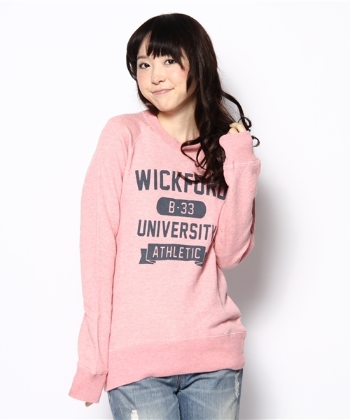 WEGO（ウィゴー）の「ガーゼウラ毛Ptスウェット（スウェット・レディース・ダークグレー/ベージュ/ブルー/マスタード/オレンジ/オフホワイト/グレー系その他/ネイビー/パープル/ライトイエロー/ライトピンク/レッド・FREE）」の10枚目の写真