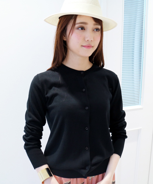 N.(N. Natural Beauty Basic)(エヌエヌナチュラルビューティーベーシック)の「UVハイゲージテンジクニットカーディガン(カーディガン/ボレロ・レディース・ピンク/ホワイト/イエロー/ブラック・MEDIUM)」の3枚目の写真