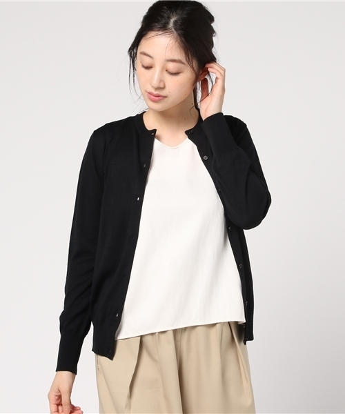 N.(N. Natural Beauty Basic)(エヌエヌナチュラルビューティーベーシック)の「UVハイゲージテンジクニットカーディガン(カーディガン/ボレロ・レディース・ピンク/ホワイト/イエロー/ブラック・MEDIUM)」の16枚目の写真