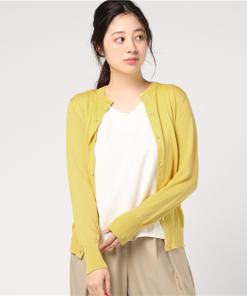 N.(N. Natural Beauty Basic)(エヌエヌナチュラルビューティーベーシック)の「UVハイゲージテンジクニットカーディガン(カーディガン/ボレロ・レディース・ピンク/ホワイト/イエロー/ブラック・MEDIUM)」の20枚目の写真