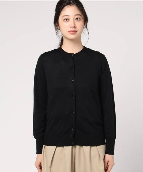 N.(N. Natural Beauty Basic)(エヌエヌナチュラルビューティーベーシック)の「UVハイゲージテンジクニットカーディガン(カーディガン/ボレロ・レディース・ピンク/ホワイト/イエロー/ブラック・MEDIUM)」の5枚目の写真