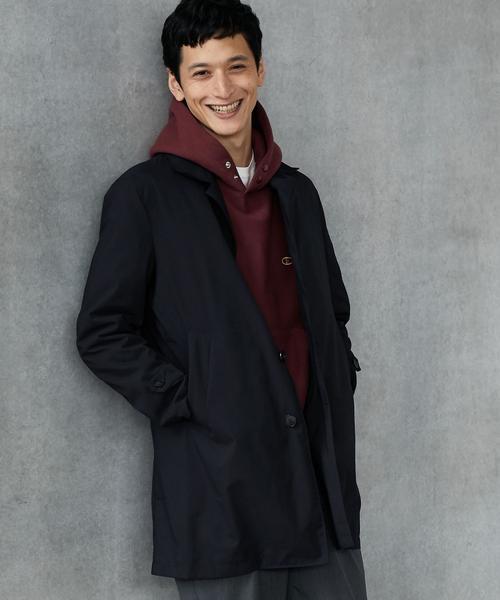 green label relaxing（グリーンレーベルリラクシング）の「【Begin 2018年1月号掲載】NM K シンダウン ステンカラーコート ◆（ステンカラーコート・メンズ・グレー/オリーブ/ネイビー・SMALL/LARGE/MEDIUM/X-LARGE）」の3枚目の写真