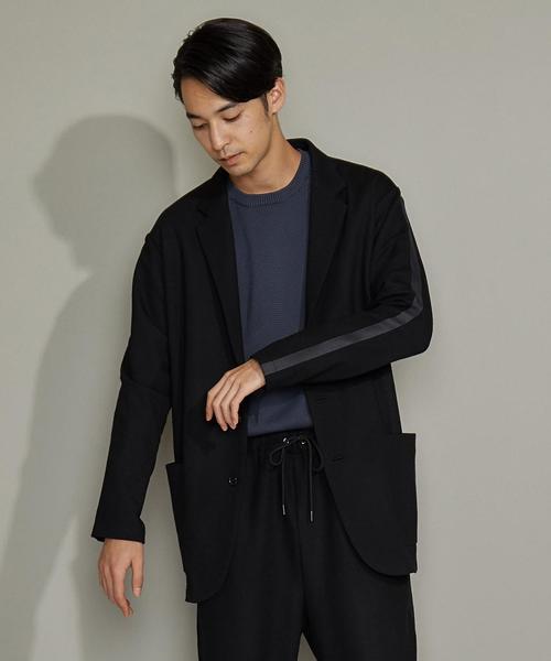EN ROUTE(アンルート)の「ウールジャージーロングジャケット ◆(テーラードジャケット・メンズ・ブラック・1/2/3)」の1枚目の写真