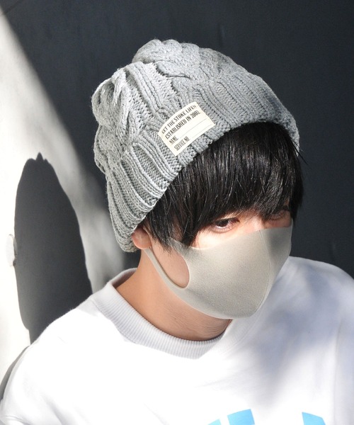 ZIP FIVE（ジップファイブ）の「【ZIP FIVE】ニットキャップ / ニット帽 / ケーブル（ニットキャップ/ビーニー・レディース・ブラック/ネイビー/ブラウン/グレー/レッド/オリーブ/ピンク/オレンジ/アイボリー/マスタード/ブラック系その他/杢グレー/グレー系その他/ベージュ系その他/ブルー系その他/キャメル/ワイン/レンガ/チャコール/ベージュ系その他2/パープル/グレイッシュベージュ/スモークグレー/グリーン/ブルー・FREE）」の6枚目の写真