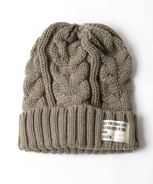 ZIP FIVE（ジップファイブ）の「【ZIP FIVE】ニットキャップ / ニット帽 / ケーブル（ニットキャップ/ビーニー・レディース・ブラック/ネイビー/ブラウン/グレー/レッド/オリーブ/ピンク/オレンジ/アイボリー/マスタード/ブラック系その他/杢グレー/グレー系その他/ベージュ系その他/ブルー系その他/キャメル/ワイン/レンガ/チャコール/ベージュ系その他2/パープル/グレイッシュベージュ/スモークグレー/グリーン/ブルー・FREE）」の5枚目の写真