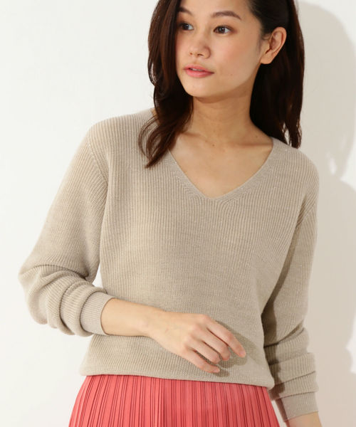 22 OCTOBRE(ヴァンドゥ-オクトーブル)の「◆ラメ混ニット(ニット/セーター・レディース・グレー/ベージュ/ブルー・2)」の3枚目の写真