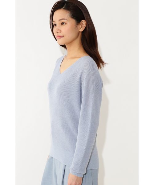 22 OCTOBRE(ヴァンドゥ-オクトーブル)の「◆ラメ混ニット(ニット/セーター・レディース・グレー/ベージュ/ブルー・2)」の13枚目の写真