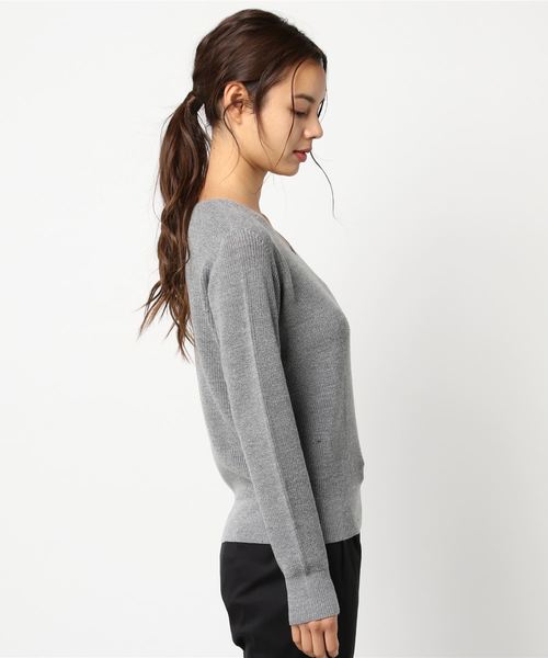 22 OCTOBRE(ヴァンドゥ-オクトーブル)の「◆ラメ混ニット(ニット/セーター・レディース・グレー/ベージュ/ブルー・2)」の7枚目の写真