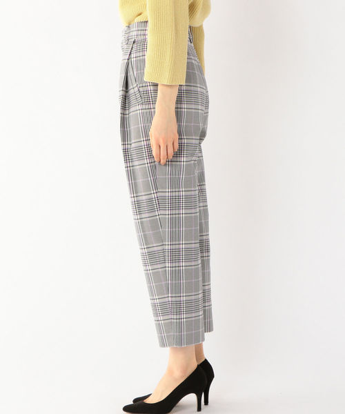 Prefer SHIPS（プリファーシップス）の「Prefer SHIPS: チェックワンタックテーパードパンツ（その他パンツ・レディース・ブラック・36/38）」の9枚目の写真