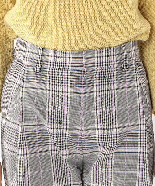 Prefer SHIPS（プリファーシップス）の「Prefer SHIPS: チェックワンタックテーパードパンツ（その他パンツ・レディース・ブラック・36/38）」の6枚目の写真