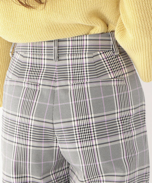 Prefer SHIPS（プリファーシップス）の「Prefer SHIPS: チェックワンタックテーパードパンツ（その他パンツ・レディース・ブラック・36/38）」の4枚目の写真