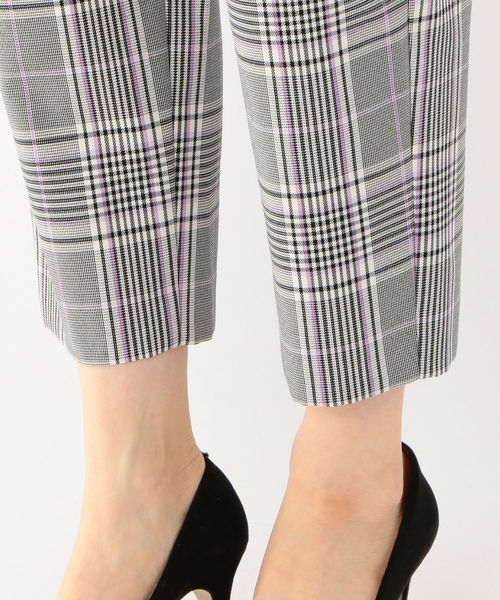 Prefer SHIPS（プリファーシップス）の「Prefer SHIPS: チェックワンタックテーパードパンツ（その他パンツ・レディース・ブラック・36/38）」の3枚目の写真