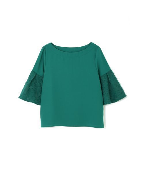 NATURAL BEAUTY BASIC（ナチュラルビューティーベーシック）の「◆カットジャガードブラウス【セットアップ対応商品】（シャツ/ブラウス・レディース・ホワイト系その他/ネイビー/グリーン・MEDIUM/SMALL）」の12枚目の写真