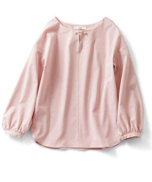 IEDIT（イディット）の「ＩＥＤＩＴ　パール調バーで華やぐ　ストレッチとろみブラウス（シャツ/ブラウス・レディース・ホワイト/ネイビー/ライトピンク/ベージュ・SMALL/MEDIUM/LARGE/X-LARGE/XX-LARGE）」の7枚目の写真