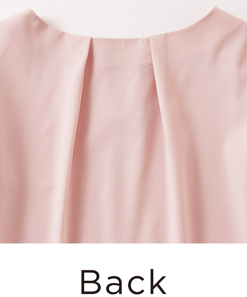 IEDIT（イディット）の「ＩＥＤＩＴ　パール調バーで華やぐ　ストレッチとろみブラウス（シャツ/ブラウス・レディース・ホワイト/ネイビー/ライトピンク/ベージュ・SMALL/MEDIUM/LARGE/X-LARGE/XX-LARGE）」の8枚目の写真