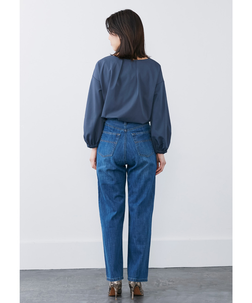 IEDIT（イディット）の「ＩＥＤＩＴ　パール調バーで華やぐ　ストレッチとろみブラウス（シャツ/ブラウス・レディース・ホワイト/ネイビー/ライトピンク/ベージュ・SMALL/MEDIUM/LARGE/X-LARGE/XX-LARGE）」の13枚目の写真