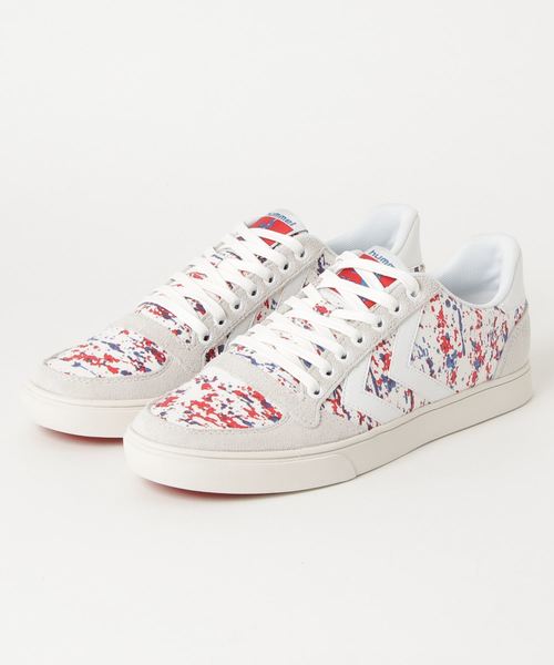 hummel（ヒュンメル）の「hummel/ヒュンメル SLIMMER STADIL PRINT LOW/スリマースタディール プリント ロー（スニーカー・メンズ・ホワイト/ネイビー/グレー・27cm/25.5cm/23cm/29.5cm/28cm/24cm/26.5cm/25cm/22.5cm）」の2枚目の写真
