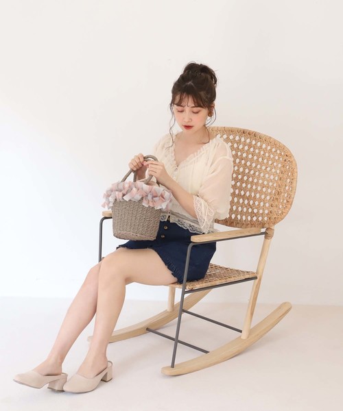 one after another NICE CLAUP(ワンアフターアナザーナイスクラップ)の「ヴィンテージ羽織りブラウス(シャツ/ブラウス・レディース・ブラック/ベージュ/オフホワイト・FREE)」の10枚目の写真