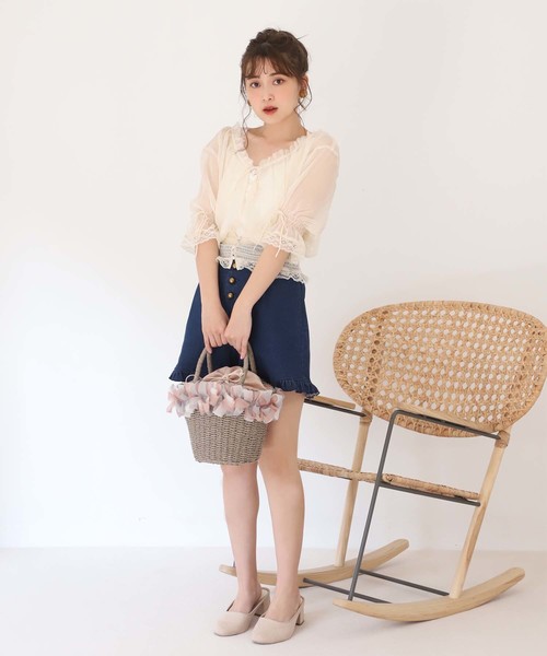 one after another NICE CLAUP(ワンアフターアナザーナイスクラップ)の「ヴィンテージ羽織りブラウス(シャツ/ブラウス・レディース・ブラック/ベージュ/オフホワイト・FREE)」の11枚目の写真