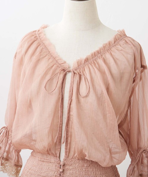 one after another NICE CLAUP(ワンアフターアナザーナイスクラップ)の「ヴィンテージ羽織りブラウス(シャツ/ブラウス・レディース・ブラック/ベージュ/オフホワイト・FREE)」の19枚目の写真