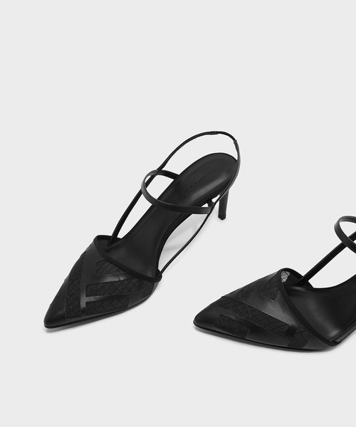 CHARLES & KEITH(チャールズ & キース)の「コントラストティーバースリングバックヒール / CONTRAST T-BAR SLINGBACK HEELS(パンプス・レディース・ホワイト/ブラック/イエロー・22.5cm/23cm/23.5cm/24.5cm/25cm/25.5cm)」の13枚目の写真