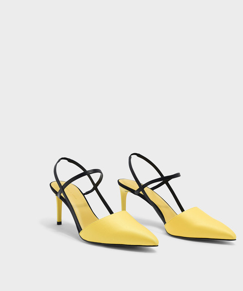 CHARLES & KEITH(チャールズ & キース)の「コントラストティーバースリングバックヒール / CONTRAST T-BAR SLINGBACK HEELS(パンプス・レディース・ホワイト/ブラック/イエロー・22.5cm/23cm/23.5cm/24.5cm/25cm/25.5cm)」の17枚目の写真