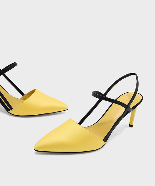 CHARLES & KEITH(チャールズ & キース)の「コントラストティーバースリングバックヒール / CONTRAST T-BAR SLINGBACK HEELS(パンプス・レディース・ホワイト/ブラック/イエロー・22.5cm/23cm/23.5cm/24.5cm/25cm/25.5cm)」の19枚目の写真