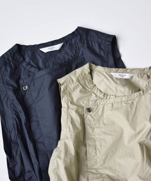 UNIVERSAL TISSU（ユニヴァーサルティシュ）の「「universaltissu / ユニヴァーサルティシュ」コットンタイプライターオリガミオールインワン（つなぎ/オールインワン・レディース・ブラック/ネイビー/ベージュ・FREE）」の8枚目の写真