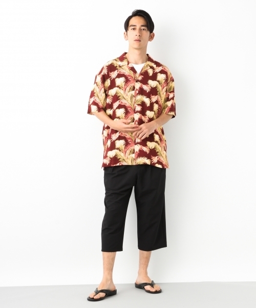 RAGEBLUE（レイジブルー）の「＜reyn spooner×RAGEBLUE＞レーヨン柄シャツ/796150（シャツ/ブラウス・メンズ・ブラック/レッド・MEDIUM/LARGE）」の4枚目の写真