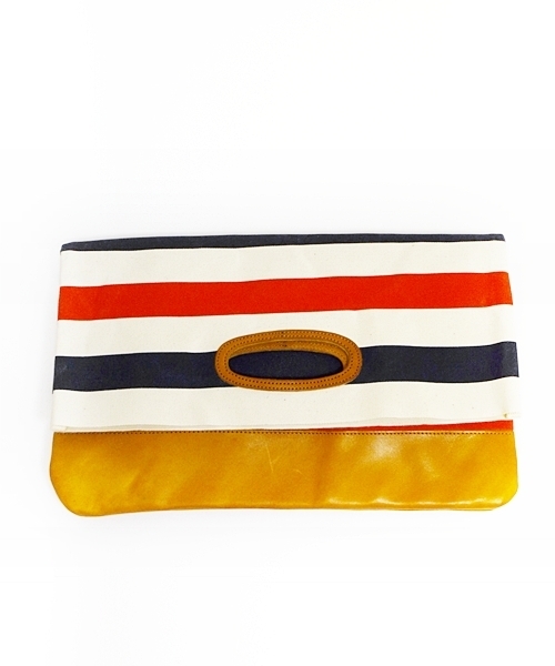 SHIPS（シップス）の「AMIACALVA for SHIPS: パターン/キャンバス×栃木レザー 二つ折り/クラッチバッグ■（クラッチバッグ・メンズ・カモフラージュ/マルチ/ホワイト系その他/ネイビー/その他/ブルー・ONE SIZE）」の22枚目の写真