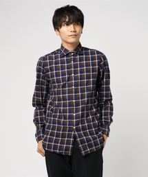 GUY ROVER　ワイドカラー チェックネルシャツ