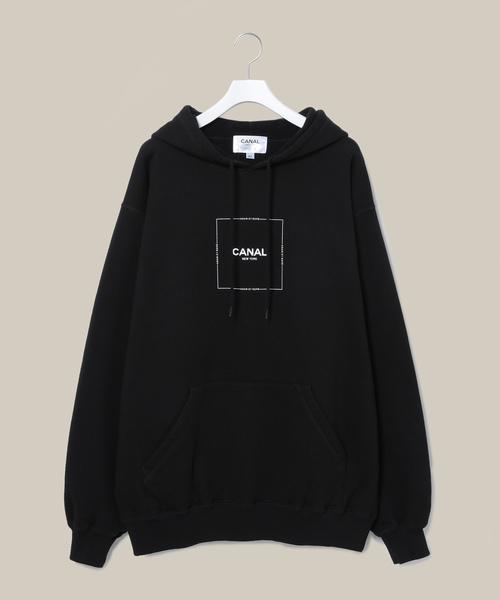 ADAM ET ROPE'(アダムエロペ)の「【CANAL NEWYORK】別注 SQUARE HOODY(パーカー・メンズ・ホワイト/ブラック・M/L/X-LARGE)」の10枚目の写真