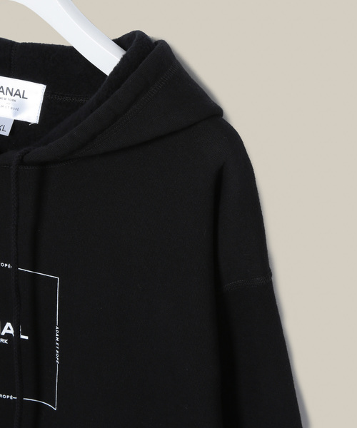 ADAM ET ROPE'(アダムエロペ)の「【CANAL NEWYORK】別注 SQUARE HOODY(パーカー・メンズ・ホワイト/ブラック・M/L/X-LARGE)」の13枚目の写真