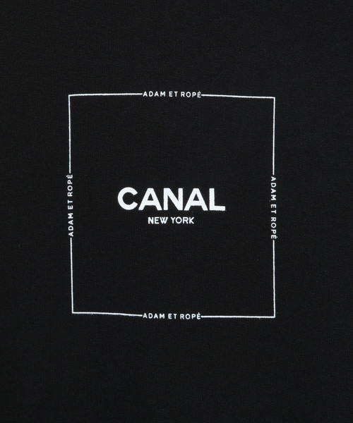 ADAM ET ROPE'(アダムエロペ)の「【CANAL NEWYORK】別注 SQUARE HOODY(パーカー・メンズ・ホワイト/ブラック・M/L/X-LARGE)」の6枚目の写真