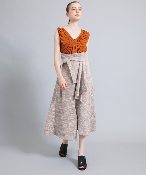 ELIN（エリン）の「【ELIN】《STUDIOUS別注》ラップスカート（スカート・レディース・ブラウン/グレー・38/36）」の5枚目の写真