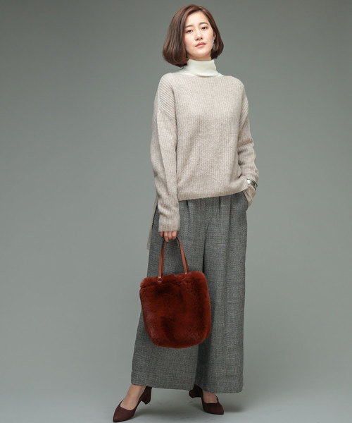 RIVE DROITE（リヴドロワ）の「リュクスエコファートートバッグ（ハンドバッグ・レディース・ブラウン・FREE）」の7枚目の写真