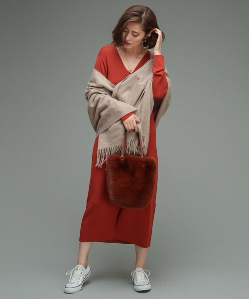 RIVE DROITE（リヴドロワ）の「リュクスエコファートートバッグ（ハンドバッグ・レディース・ブラウン・FREE）」の6枚目の写真